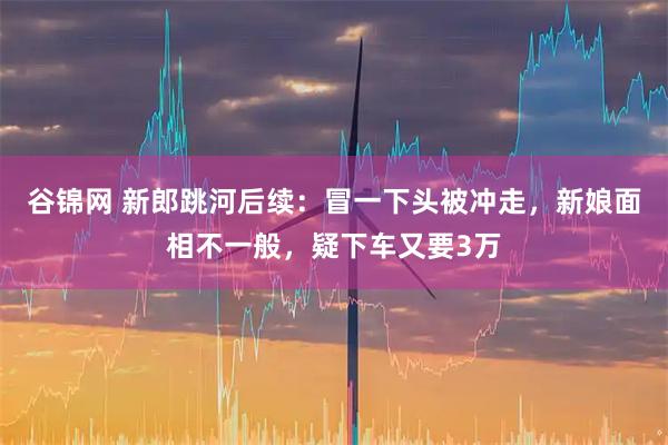 谷锦网 新郎跳河后续：冒一下头被冲走，新娘面相不一般，疑下车又要3万