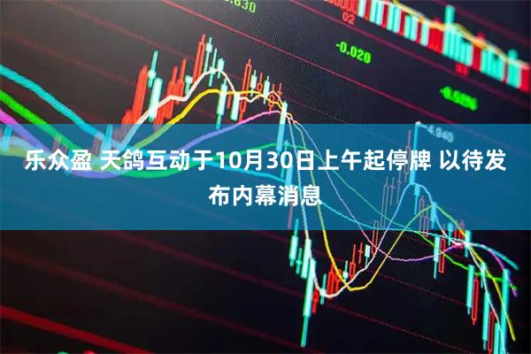 乐众盈 天鸽互动于10月30日上午起停牌 以待发布内幕消息